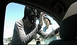 ...a zombie at the car door